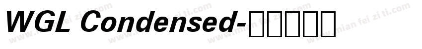 WGL Condensed字体转换